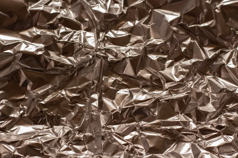 Crumpled aluminum foil texture